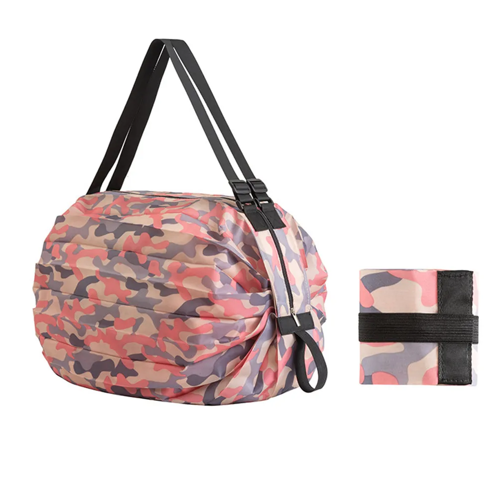 Handbags Foldable Market Grocery-Bag Travel Thickened Large One-Shoulder Fashion 6-Colors