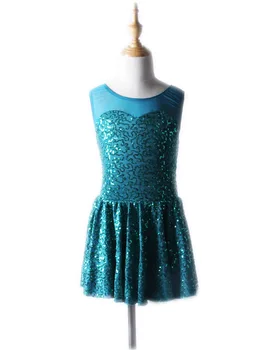 

The New Children's Latin Jazz Dance Girls Sequin Skirt Stage Costumes Latin Dance Dress Modern Stage Performance Dress