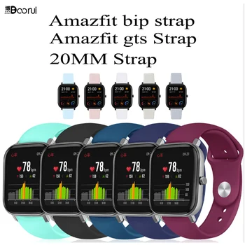 

BOORUI Amazfit GTS Strap 20mm strap Correa Amazfit Bip Strap for Xiaomi Huami Amazfit GTS/GTR 42mm watchband with S/L size
