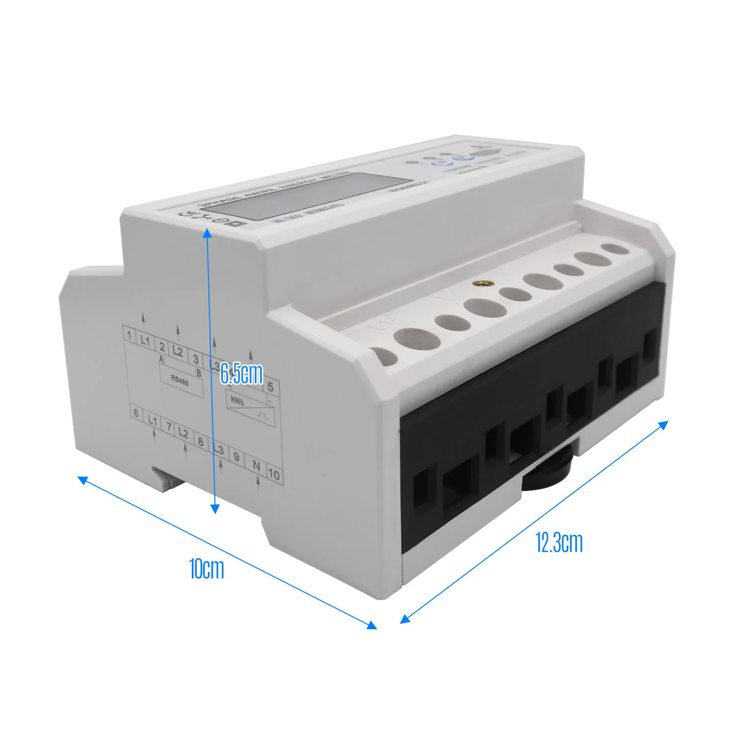 3 фазы 4 провода din-рейку счетчик энергии RS485 MODBUS протокол AC220/380 В электронный счетчик, кВтч измеритель энергопотребления DTM125SR