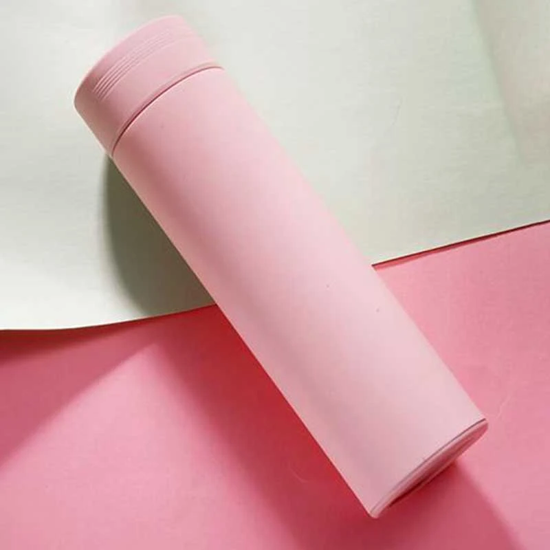 

Vacuum Flask with Filter Thermal Bottle Stainless Steel Thermal Cup Coffee Mug Water Bottle Office Business Home Pink 500ML