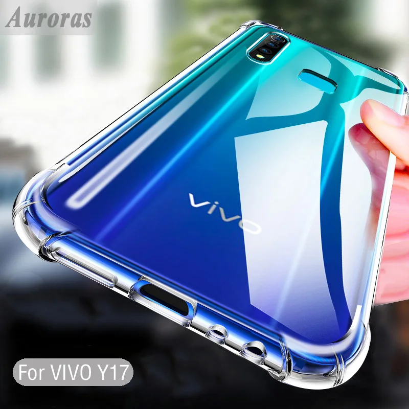 

Auroras For VIVO Y17 Case Transparent Official Original Shockproof Clear Phone Cover For VIVO Y17 Airbag Cases vivo y17