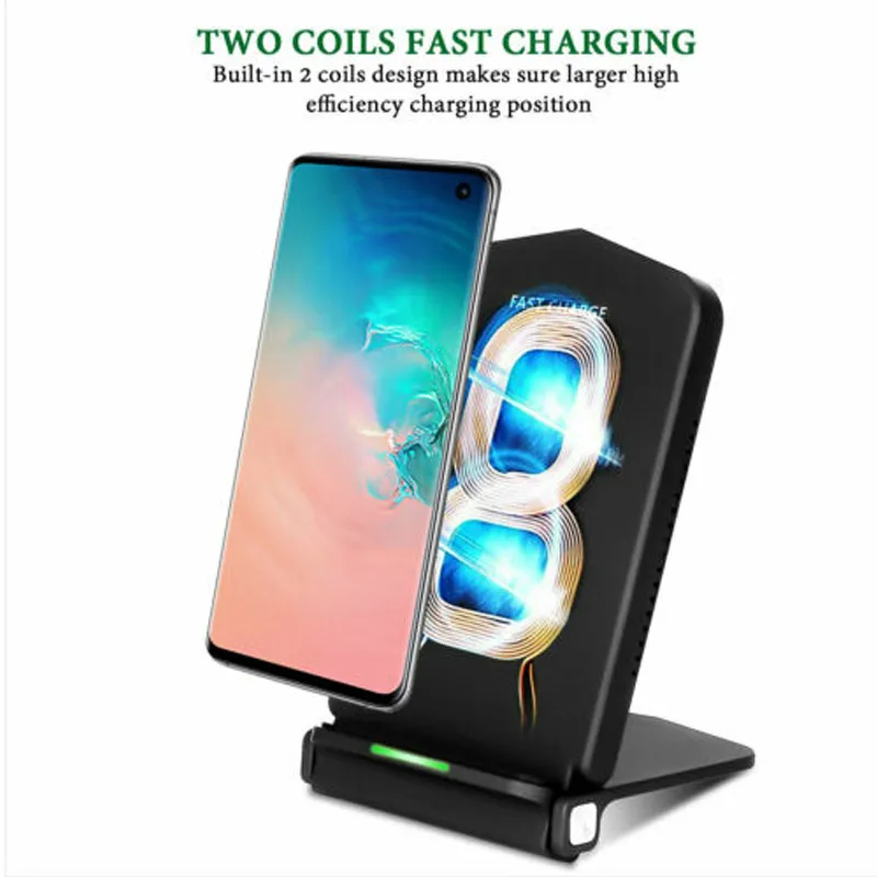 Для samsung Galaxy S10 S10e S10 быстрая QI Беспроводная зарядная док-станция