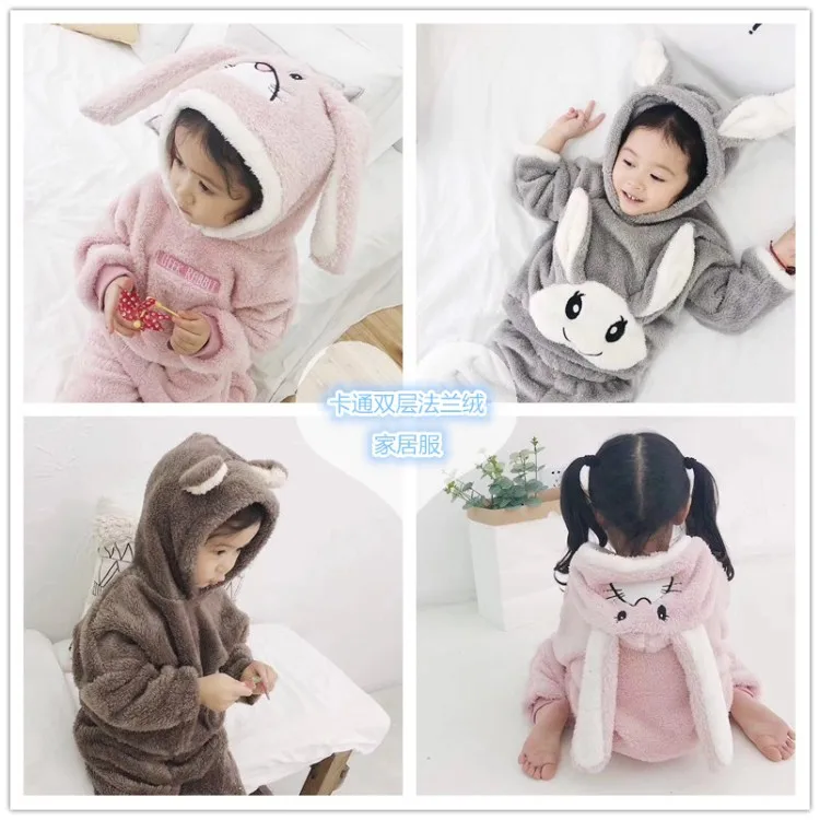 

2019 Autumn & Winter New Style Childrenswear Children Cartoon Cute Tracksuit Men And Women Baby Bejirog Set