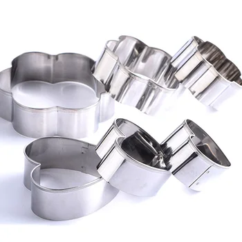 

3pcs stainless steel pastry biscuit mold kitchen gadget biscuit mold fondant cake mold baking accessories