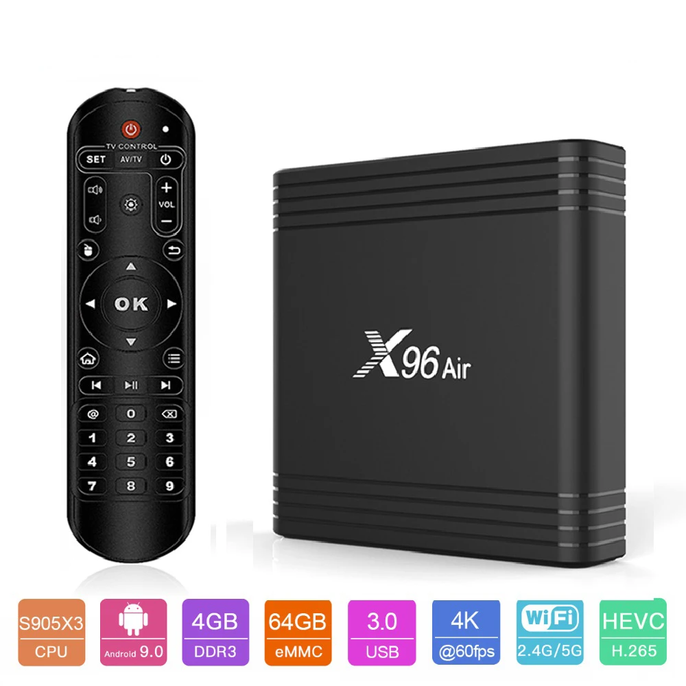 X96 Air Android tv Box Android 9,0 Amlogic S905X3 Smart tv Box 4K Android телеприставка X96 Air четырехъядерный 2,4G& 5G Wifi BT4.1 H.265