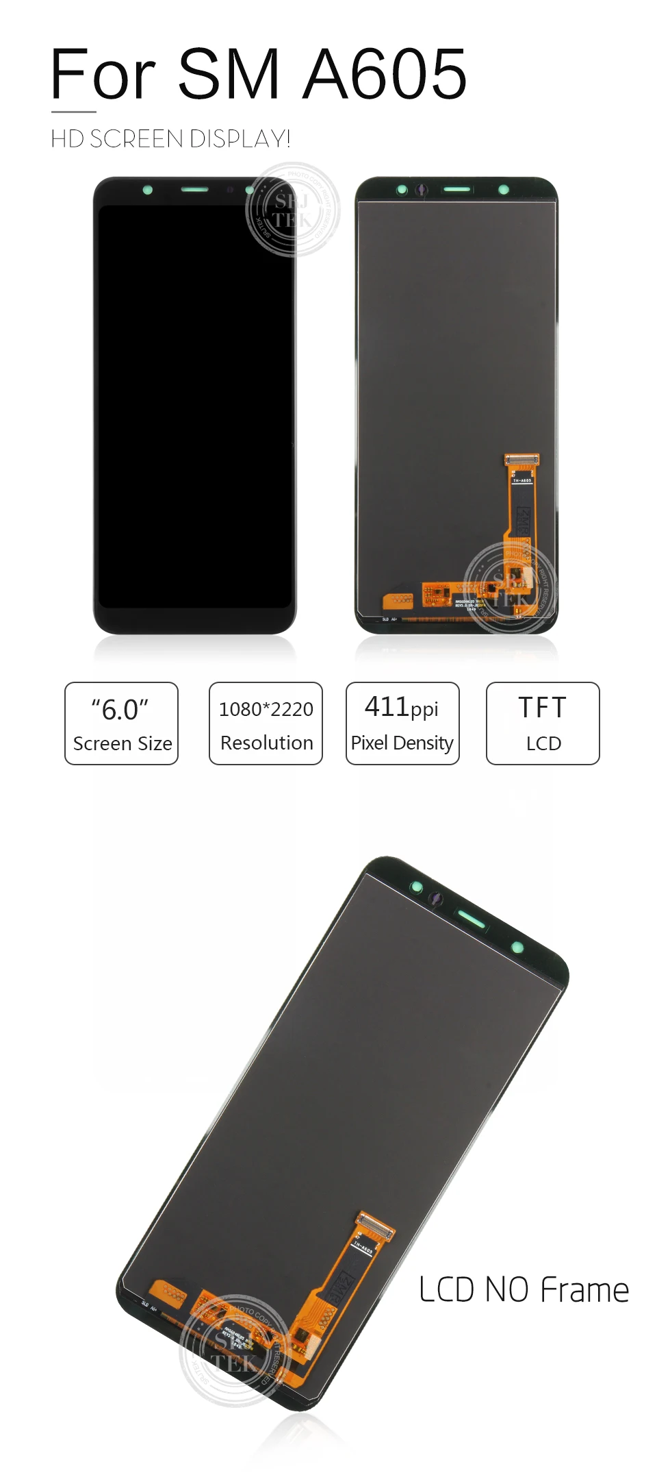 6,0 на тонкопленочных транзисторах на тонкоплёночных транзисторах для samsung Galaxy A6 плюс 2018 ЖК-дисплей Сенсорный экран дигитайзер в сборе для