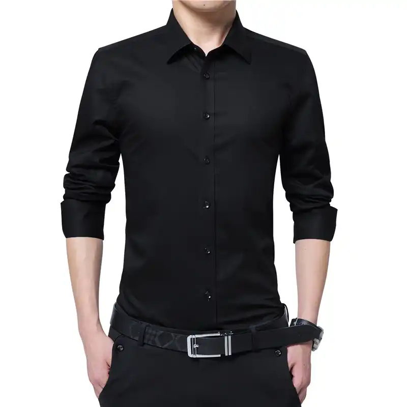 black dress shirt button down collar