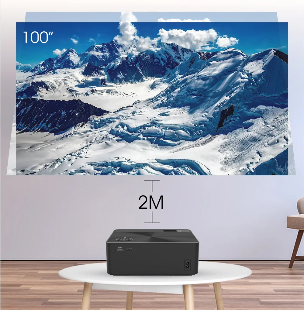 ALSTON W2 HD проектор 4000 люмен Android WIFI Bluetooth Портативный для кинотеатра Поддержка 1080p HDMI