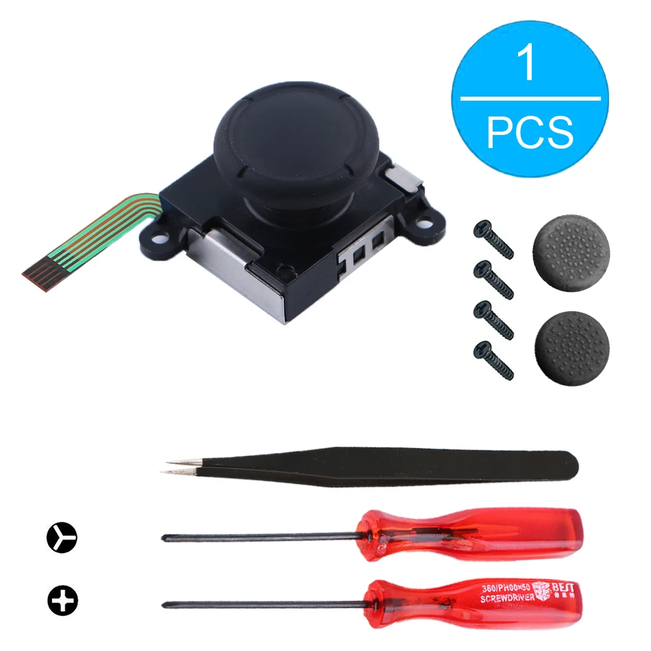 Black Joycon 1PCS Джойстик для пальца палка Joystic sensor Module Замена 3D аналоговый ремонтный набор инструмент для переключателя nigd Nintend Switch NS Joy-Con Fix Drifting - Цвет: Black Joycon 1PCS