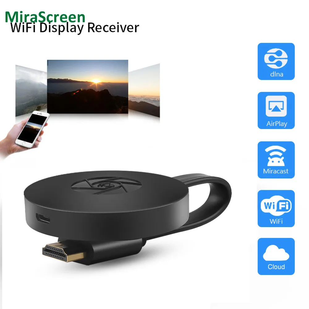 MiraScreen G2 1080P HDMI tv Stick Wifi Дисплей приемник видео передатчик для Iphone Airplay samsung Smart View