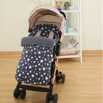 

Sleeping Bag Universal Baby Stroller Boys Girls Fleece Stars Print Windproof Kicks Proof Warm Foot Covers