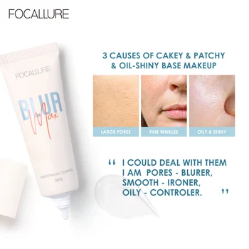 FOCALLURE Makeup Primer Pore Blurring Oil Control Cosmetics For Face Long Lasting Professional Smooth Skin