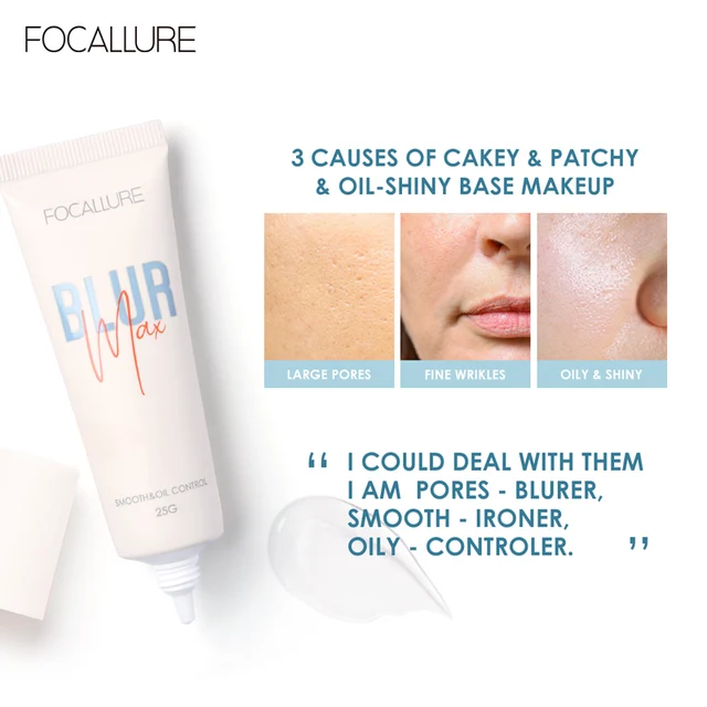 FOCALLURE Makeup Primer Pore Blurring Oil Control Cosmetics For Face Long Lasting Professional Smooth Skin Base