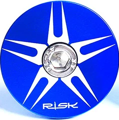 Star thorn Blue RISK дорожный горный велосипед Алюминиевый сплав гарнитура верхняя крышка Для 28,6 мм 1 1/" передняя вилка с болтом - Цвет: Star thorn Blue
