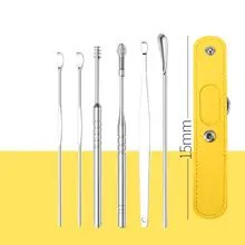 

6Pcs/Set Ear Cleaner Wax Removal Tool Earpick Sticks Earwax Remover Curette Ear Pick Cleaning Ear Cleanser Spoon Health Ear Care