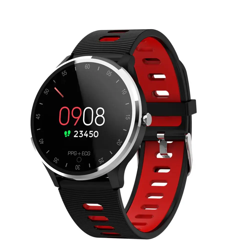 Red ЭКГ PPG A9 Смарт Браслет для измерения кровяного давления монитор сердечного ритма во время сна Smartband шаг калорий смарт спортивные часы мужские Bluetooth - Цвет: Red