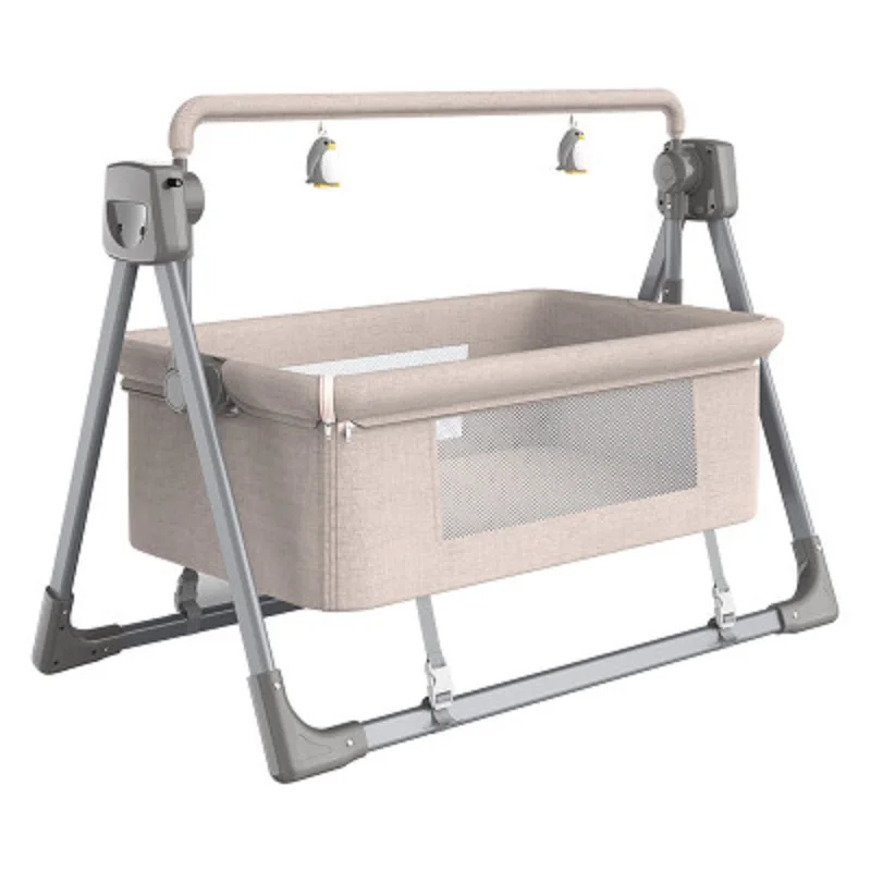 US $189.00 2021 Baby Intelligent Electric Cradle Rocker Multifunctional Newborn Intelligent Rocking Chair Send Storage Bag and Mosquito Net