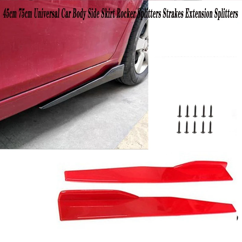 2X 45CM For Renault Megane 2 Duster Clio Honda Civic Fit VW touareg mk7 MK5 Mazda Car Door Side Skirt Bumper Diffuser Spoiler