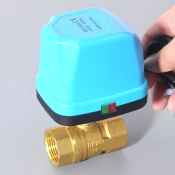 

2017 new DN15 DN20 DN25 DN32 AC220V Electric Ball Valve Brass Motorized Ball Valve ,Switch type electric two-way valves