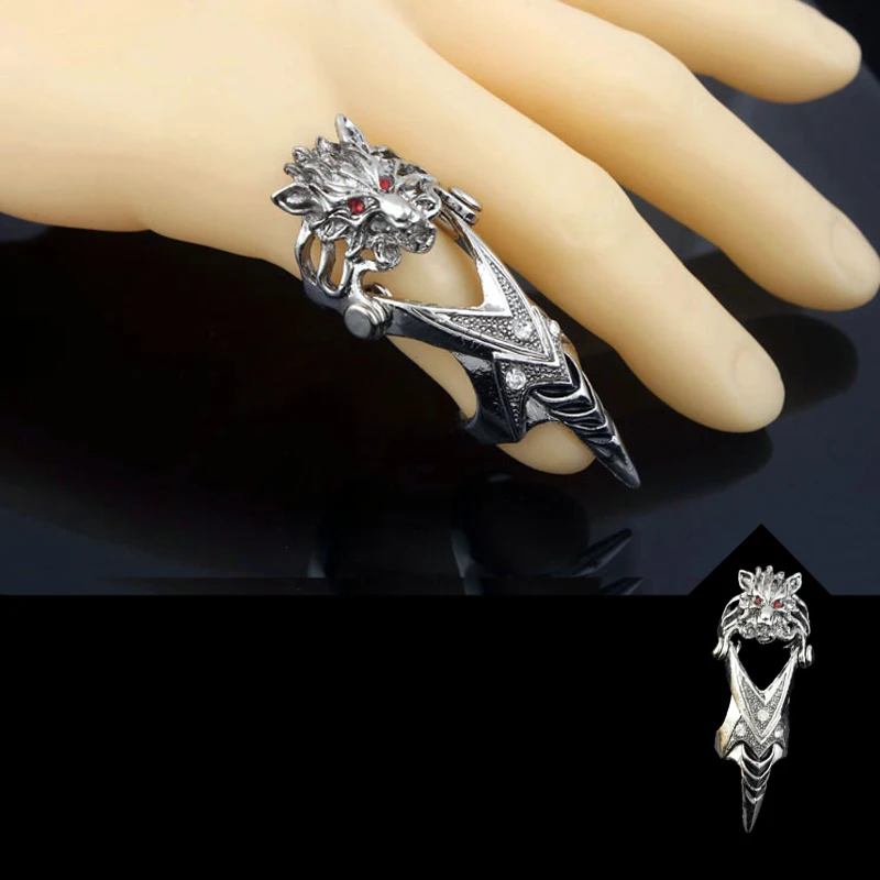 Old Silver Fox Finger Ring Punk Men S Ring Self Defense Ring Tools Outdoor Edc Safety Tools Self Defense Supplies Aliexpress