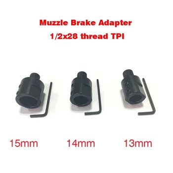 

1/2-28 1/2"x28 Barrel End Threaded Adapter for 13 14 15 16mm diameter non-threaded barrels Muzzle Barrel Adapter VI05099