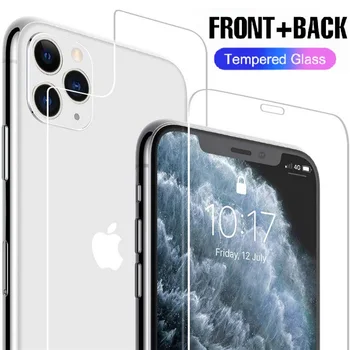 

Transparent Front+Back 2PCS Tempered Glass For iPhone 11 Pro XS Max XR X Screen Protector For iphone Xs Max Xr Xs