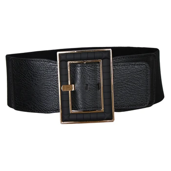 

Women Punk Style Wide Stretch Elastic Waist Cinch Belt Waistband Dress Decor