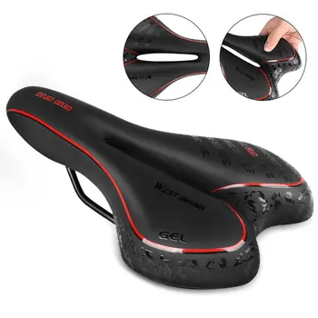 

Shock Absorbing Hollow Bicycle Saddle Extra Soft Mountain Bike Saddle MTB Road Cycling Seat Bicycle Accessories Anti-skid Gel PU
