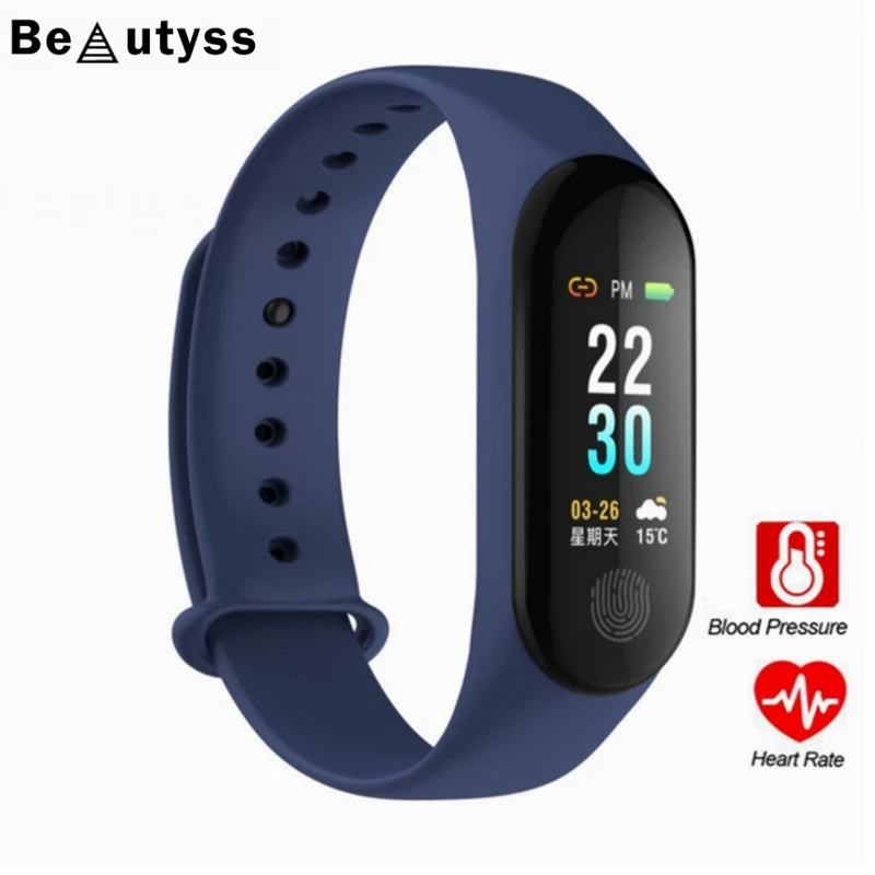 

Beautyss Smart Band Waterproof Fitness Tracker VS M3 Plus Smart Bracelet Blood Pressure Heart Rate Monitor PK Mi Band 3
