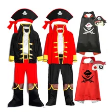 

Cosplay 4-12Y Boy & Girl Kids Pirate Costume Toddler Captain Fancy Dress Boys Girls Outfit for Kid Party Costume Pirate Costume