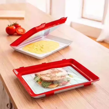 

Food Tray Items Dropship Storage Plastic Set Fresh Container Microwave Creative Preservation Kitchen Clever Cover