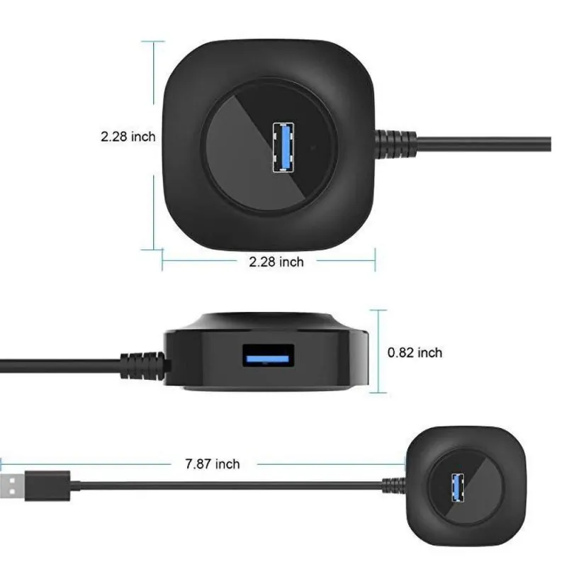 4-port USB Hub USB 3.0/USB 2.0 Adapter Converter For PC Laptop Smartphones
