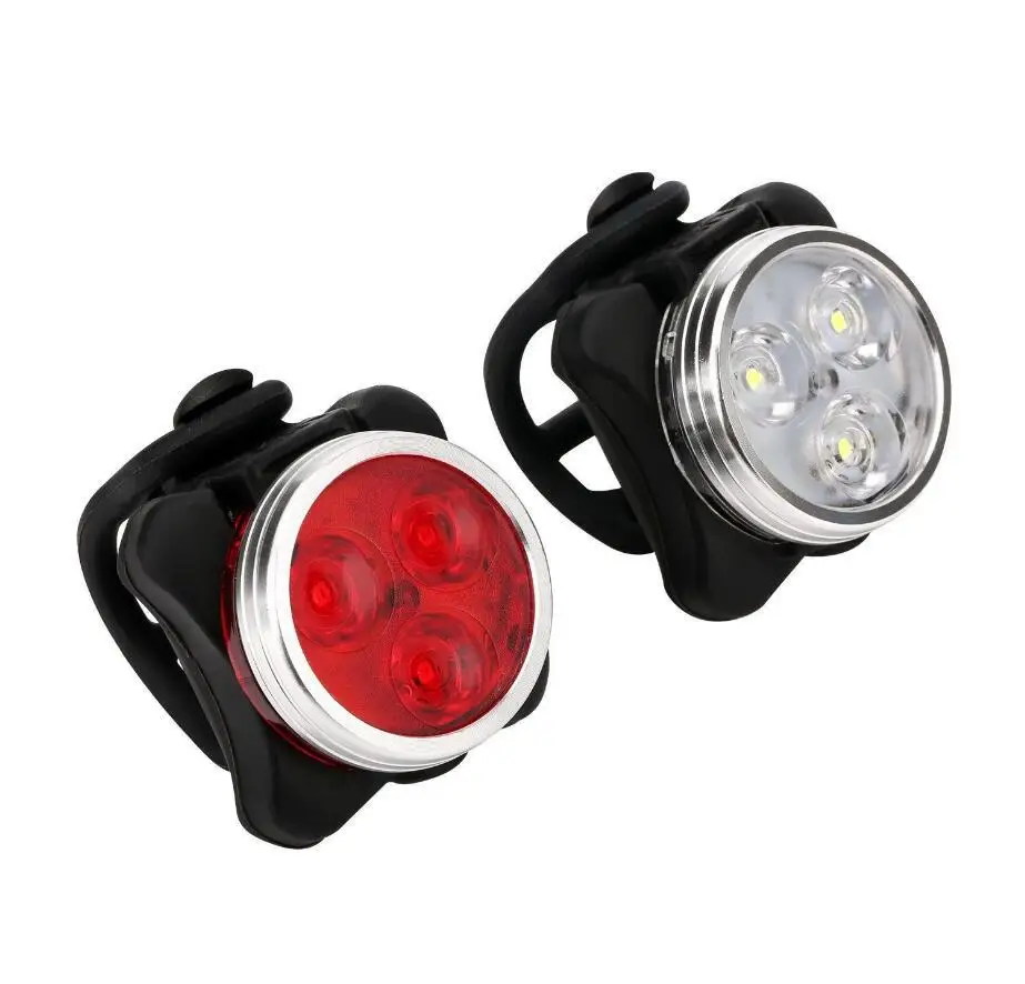 USB Rechargeable Cycling Bicycle Light 3 LED Head Front Tail Clip Lamp Outdoor bike accessories | Спорт и развлечения