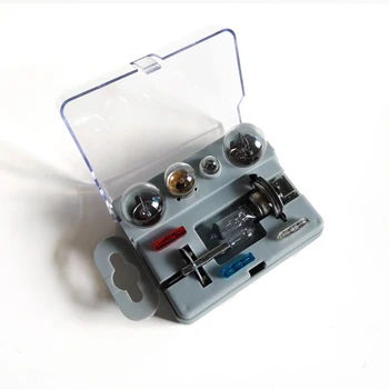 

9pcs H1/H7 Set White Headlights Lamp Car Emergency Light Bulb Auto halogen lamp bulb Spare Fuse Replacement Kit Universal