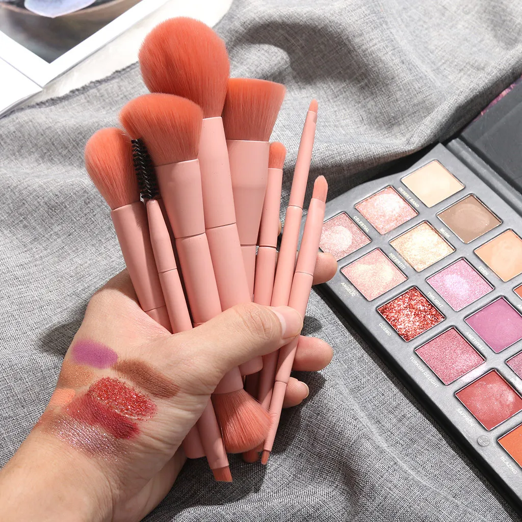Brochas maquillaje 10 шт деревянная основа Косметическая кисть для теней для бровей инструменты для макияжа, набор кистей Кистей для румян#351106