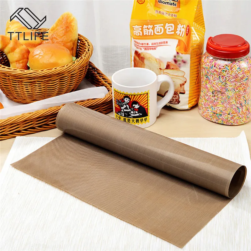 

TTLIFE Reusable Teflon Non Stick Baking Paper Oven Pastry Baking Mat Heat Resistant Easy Clean BBQ Grill Baking Sheet Macarons