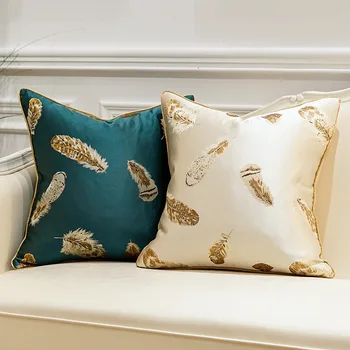 

Silk Satin Pillow Case Leather Rhythm Decorative Fronha Back Support Cushion Pillowcases Home Living Room Office Pillows Cover