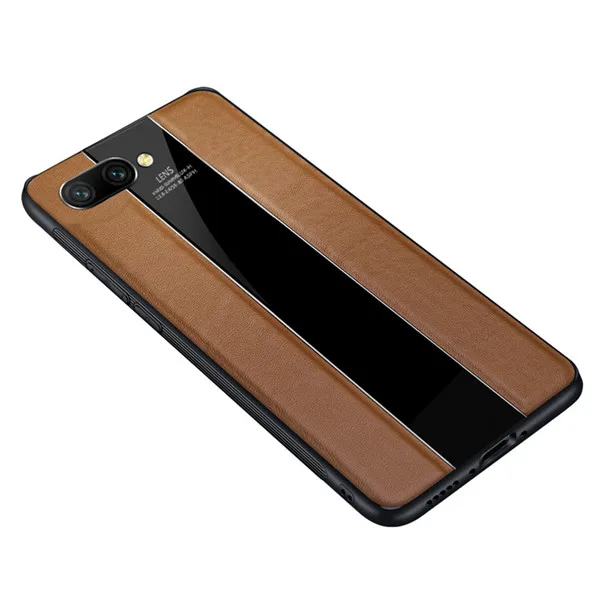 Brown Чехол для Honor 10, чехол для huawei Honor V20, роскошный чехол из натуральной кожи Magic 2, тонкий чехол для huawei Honor 10, чехол для Honor V20, Funda - Цвет: Brown