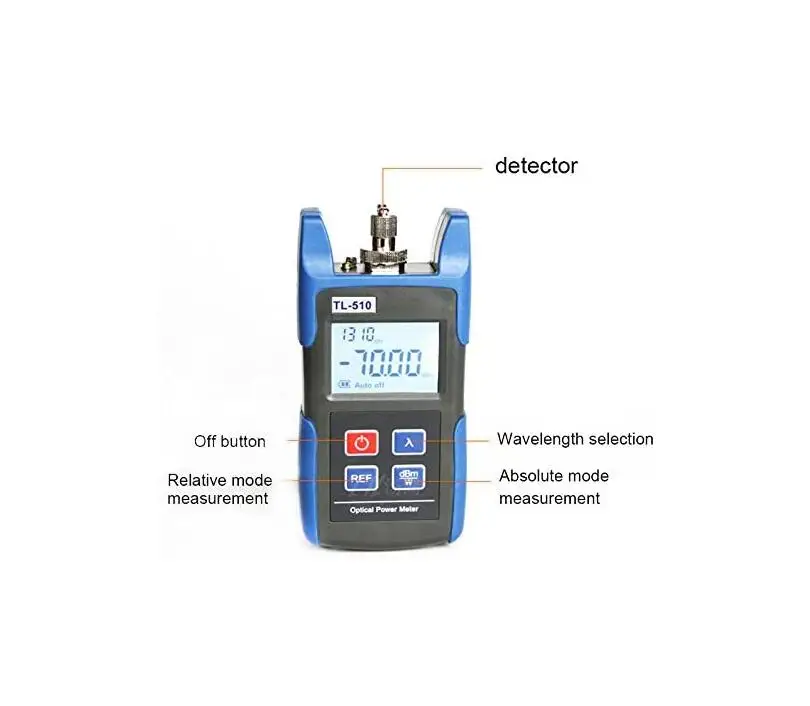 Портативный измеритель мощности оптического волокна TL510 70 ~ + 10 дБм/ 50 26 дБм разъем