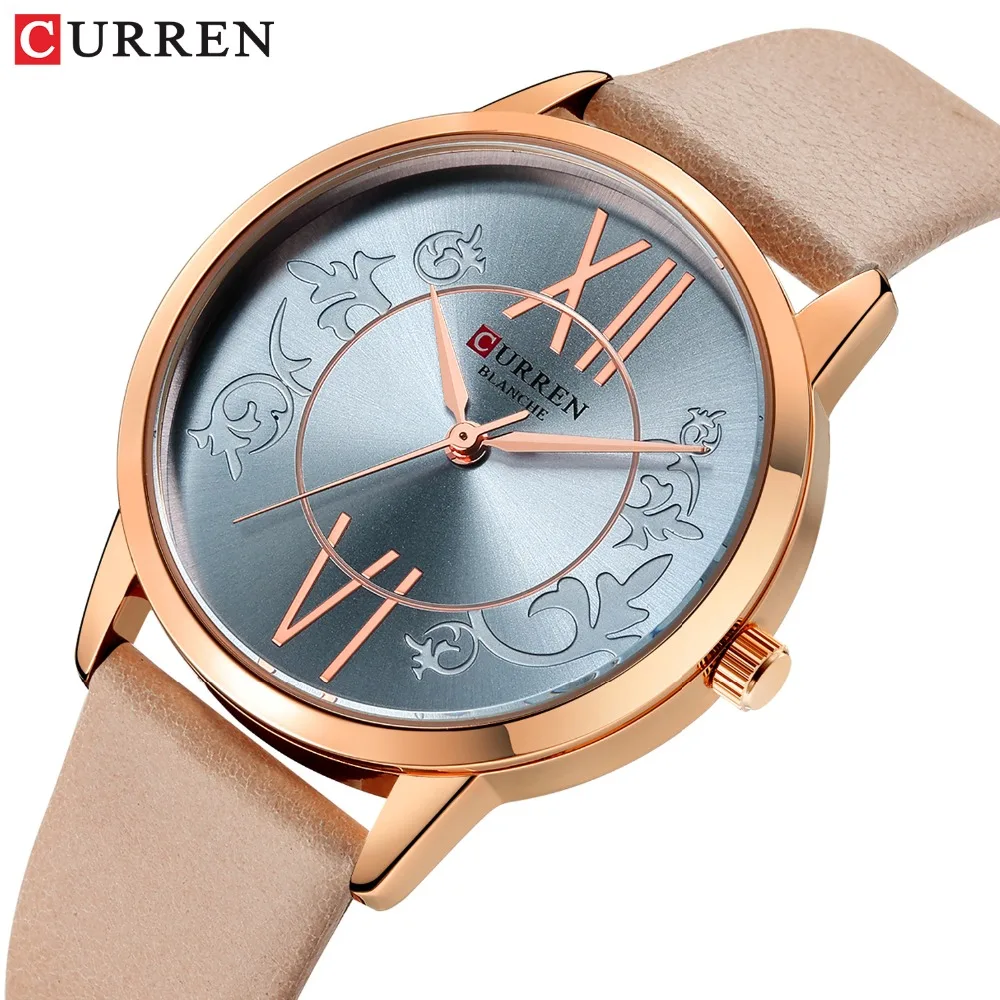 

Watches Women 2019 CURREN Fashion Creative Analog Quartz Wrist Watch Reloj Mujer Casual Leather Ladies Clock Female Montre femme