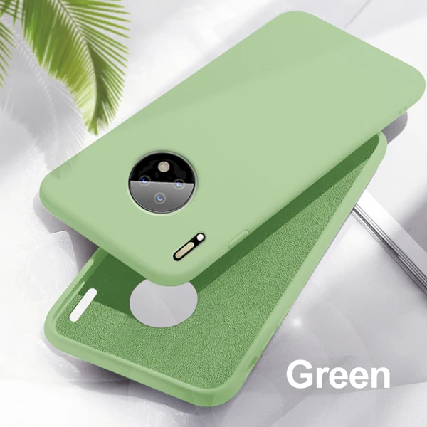 Green Чехол конфетного цвета для huawei mate 30 20 Pro P30 P20 Lite P Smart Z, жидкостный Мягкий силиконовый чехол для huawei P30 Pro - Цвет: Green