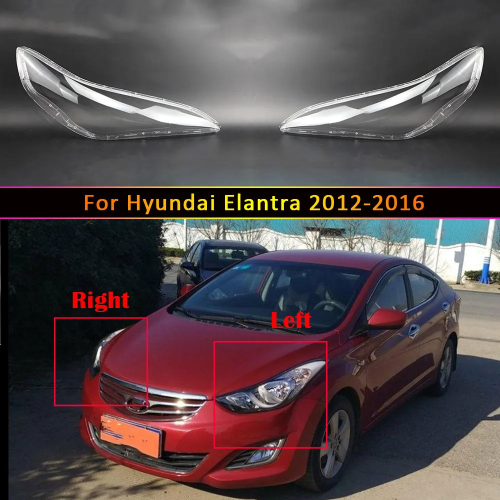 Car Headlight Lens For Hyundai Elantra 2012~2016 Headlamp Cover Replacement Auto Shell