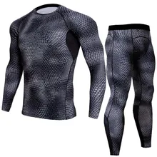 19 New Winter Thermal Underwear Sets Men Quick Dry Anti-microbial Stretch Men's Thermo Underwear Male Long Johns Fitness