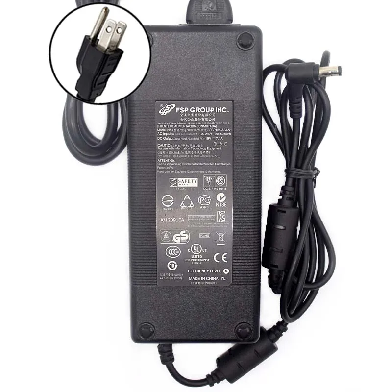 

For Genuine FSP Group INC FSP135-ASAN1 19V 7.1A Power Supply AC Adapter Charger - Used