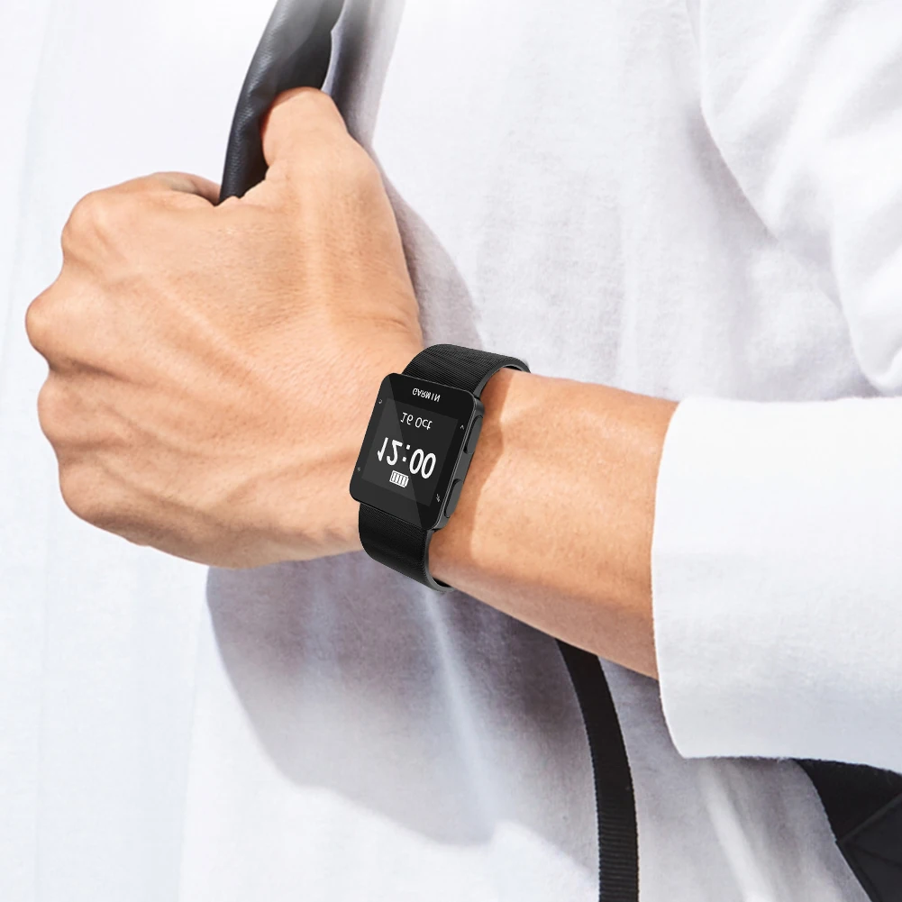 Умные ремешки для часов Garmin Forerunner 35 30 Премиум мягкий силиконовый сменный ремешок саржевая черная пряжка аксессуары для умных часов