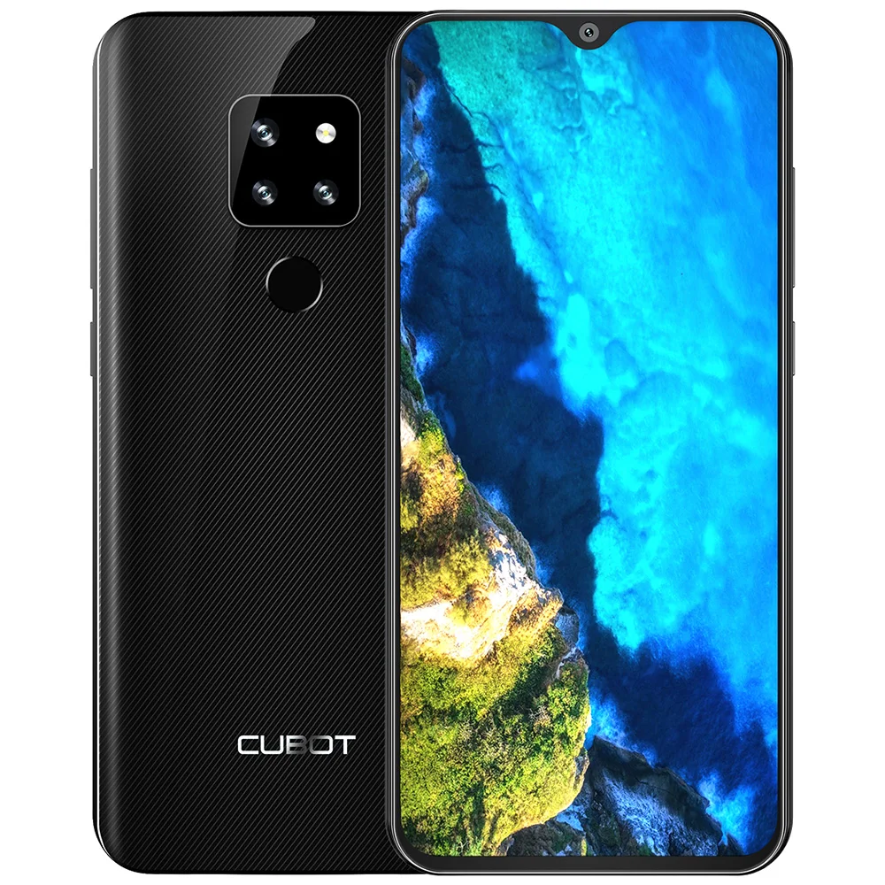 Black Cubot P30 смартфон 6,3 дюймов 2340x1080p 4 Гб+ 64 ГБ Android 9,0 Pie Helio P23 AI задняя Тройная камера Face ID 4000 мАч мобильный телефон - Цвет: Black
