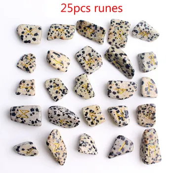 

25Pcs Natural Balmatin Crystal Rune Set Runes Stone Irregular Divination Fortune-telling Healing Meditation Gift Collection