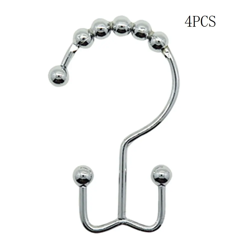 

4Pcs Set Chevron Shower Curtain Hooks Chrome Order Opp Bag Packing Double-Sided Chevron Shower Curtain Hook Gourd Buckle Hook