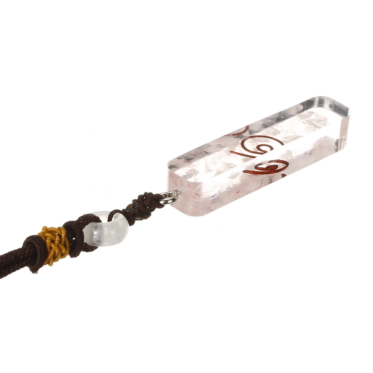 Подвеска Chakra Orgone, камни, натуральный камень, кулоны, кварцевый точечный целебный кристалл, мулит цвет, ожерелье ручной работы